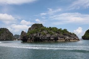 turtle rock in vietnam idyllic view