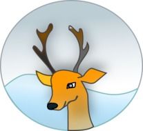 graphic image of a deer in a ball