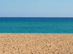 sea blue color beach horizon holiday