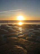 Back light of the sunset
