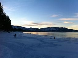 Sunset on lake Tahoe
