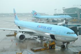 Plane in the Incheon International Airport