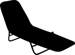 painted black lounger
