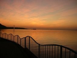 tranquil orange sunset