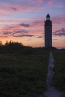 road to the lighthouse in Denmark