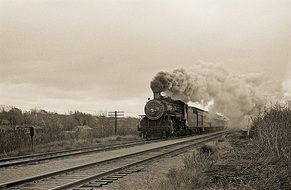 steam train vintage photo