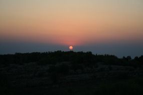 twilight over picturesque nature