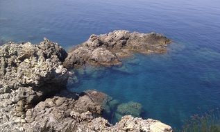 rocky coast of a calabria