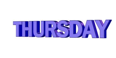 clipart of the purple thursday text