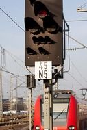 signal stop train s bahn driving a