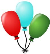 three balloons, drawing