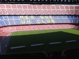 empty camp nou football stadium