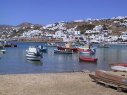 Boats in Mykonos,Greece