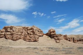 rock formations in desert, kazakhstan, Charyn national park