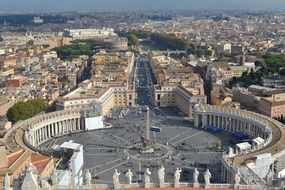 the area of Rome from the height