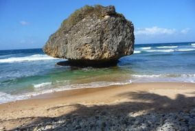 huge stone near the coast of barbados
