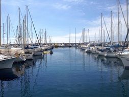 row of boats in the port