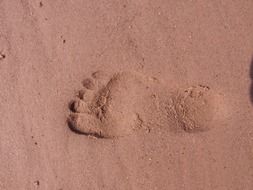 footprint on the sand
