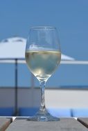 wine glass on the table