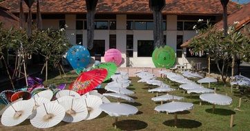 very beautiful umbrellas, thailand