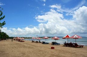 Beach for relaxation in indonesia