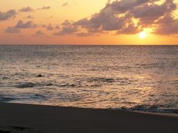 tropical sunset over an island in Saint Lucia