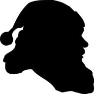 santa claus silhouette drawing