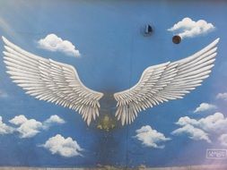 angel wings on the wall