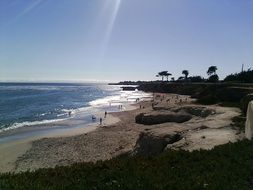 panoramic view of the paradise coast under the bright sun