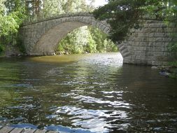 white stone bridge over Murolen's channel