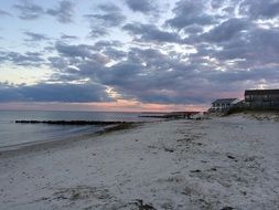 Clouds and sunset in the evening