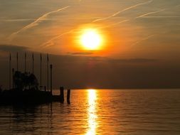 Italy lake Garda sunset