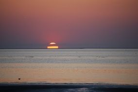 evening sky over the North sea, Netherlands