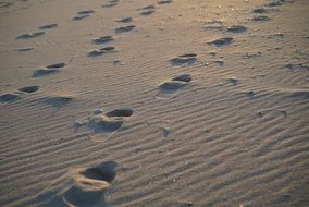 deep tracks in the sand in the republic of korea