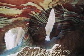 living room in cave