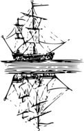 drawing of sailing ship
