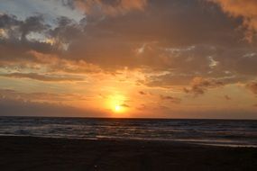 beautiful sea sunrise in greece