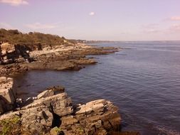 cliff at the coastline in Portland