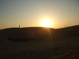 Sunset in the desert