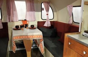 interior of a caravan