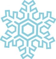 graphic image of blue snowflake