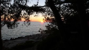 sunset sea