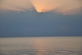 landscape of Sunset with the clouds in evening