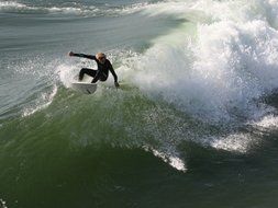 extreme surfer in Huntington Beach