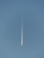 trace of an airplane in the sky
