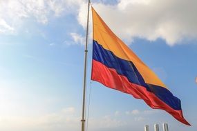 colombian flag at sky