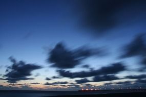 baltic sea coast at evening