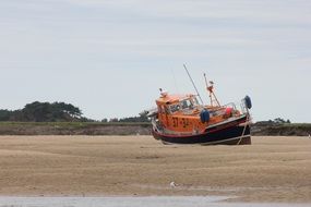 boat beached