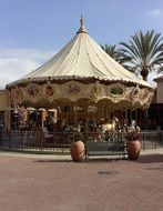 colorful vintage carousel in the park