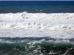 the foam of the ocean in Portugal